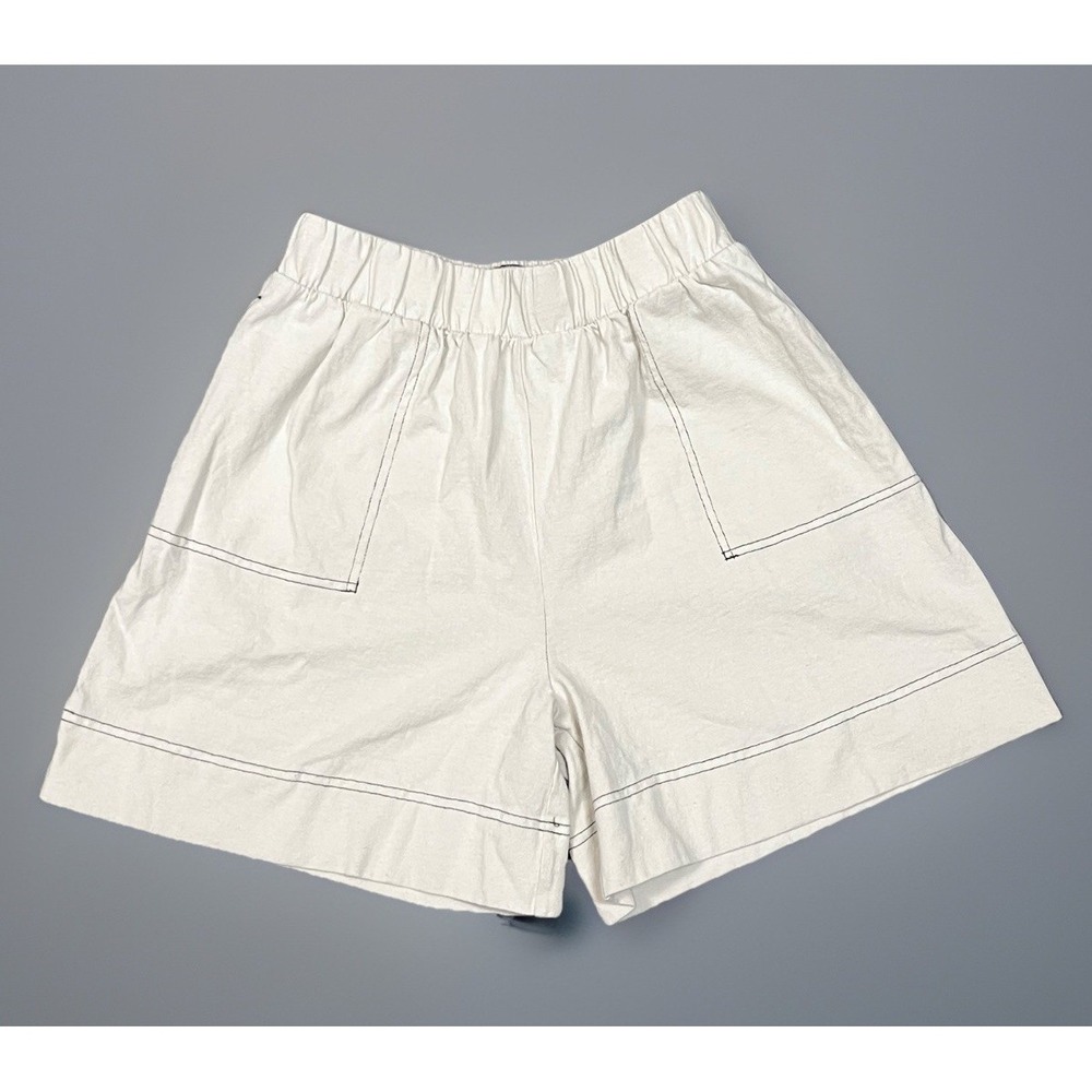 Free People Beach Ivory Shorts, Women's Size Small, Pull-On‎ Flared